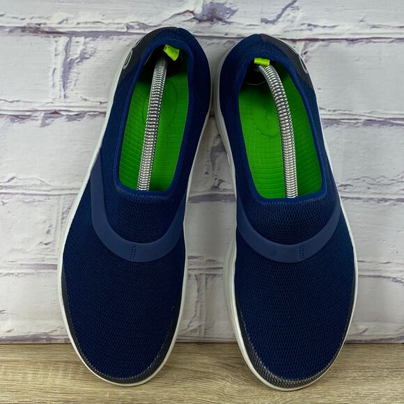 OOFOS OOmg Mesh Navy Blue Slip On Recovery Shoes Women's Size 11 Comfort - Picture 6 of 8